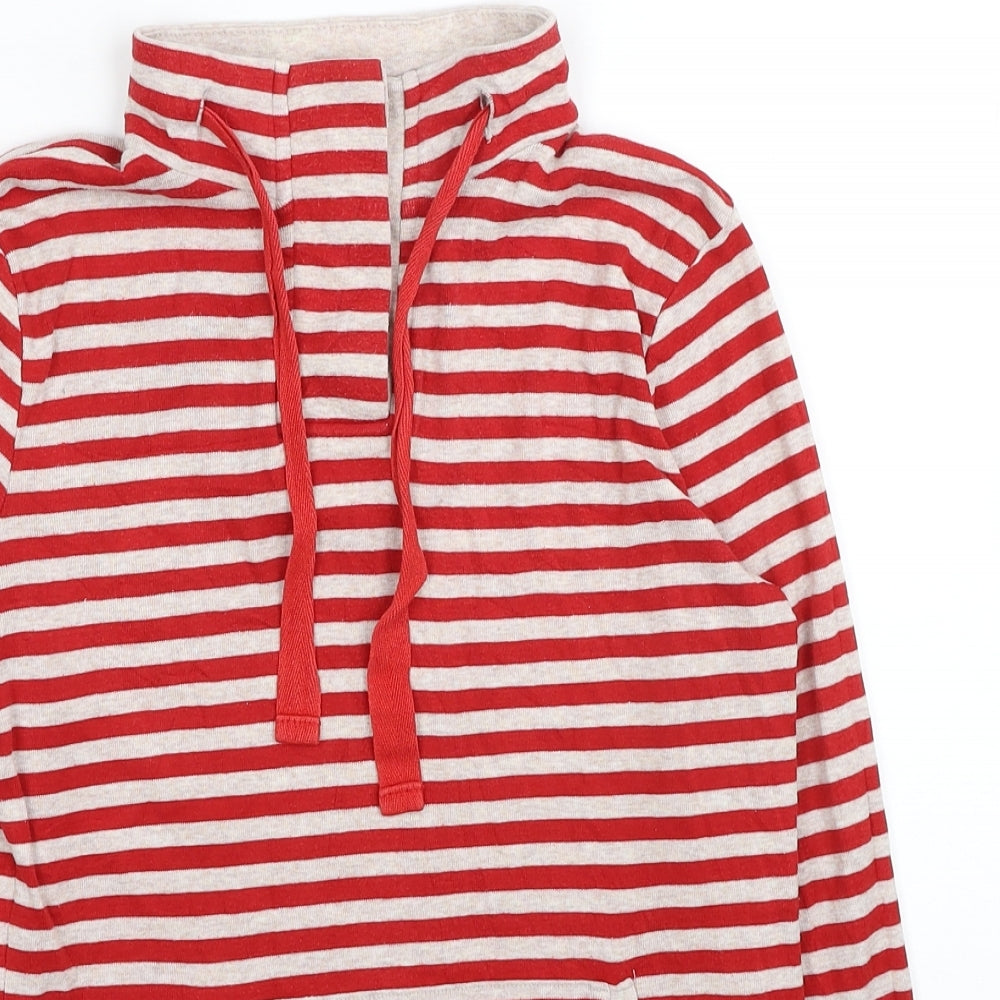 George Womens Red Striped Cotton Pullover Sweatshirt Size 10 Pullover