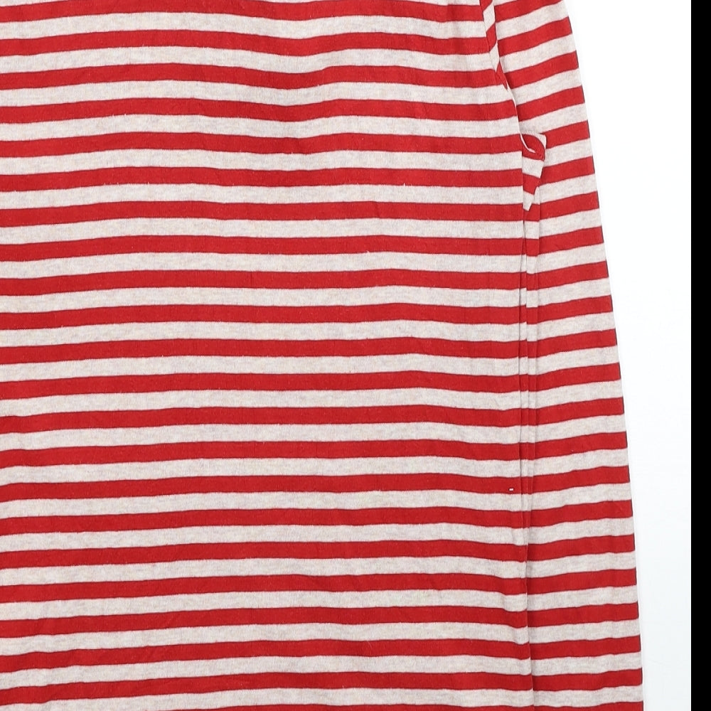 George Womens Red Striped Cotton Pullover Sweatshirt Size 10 Pullover