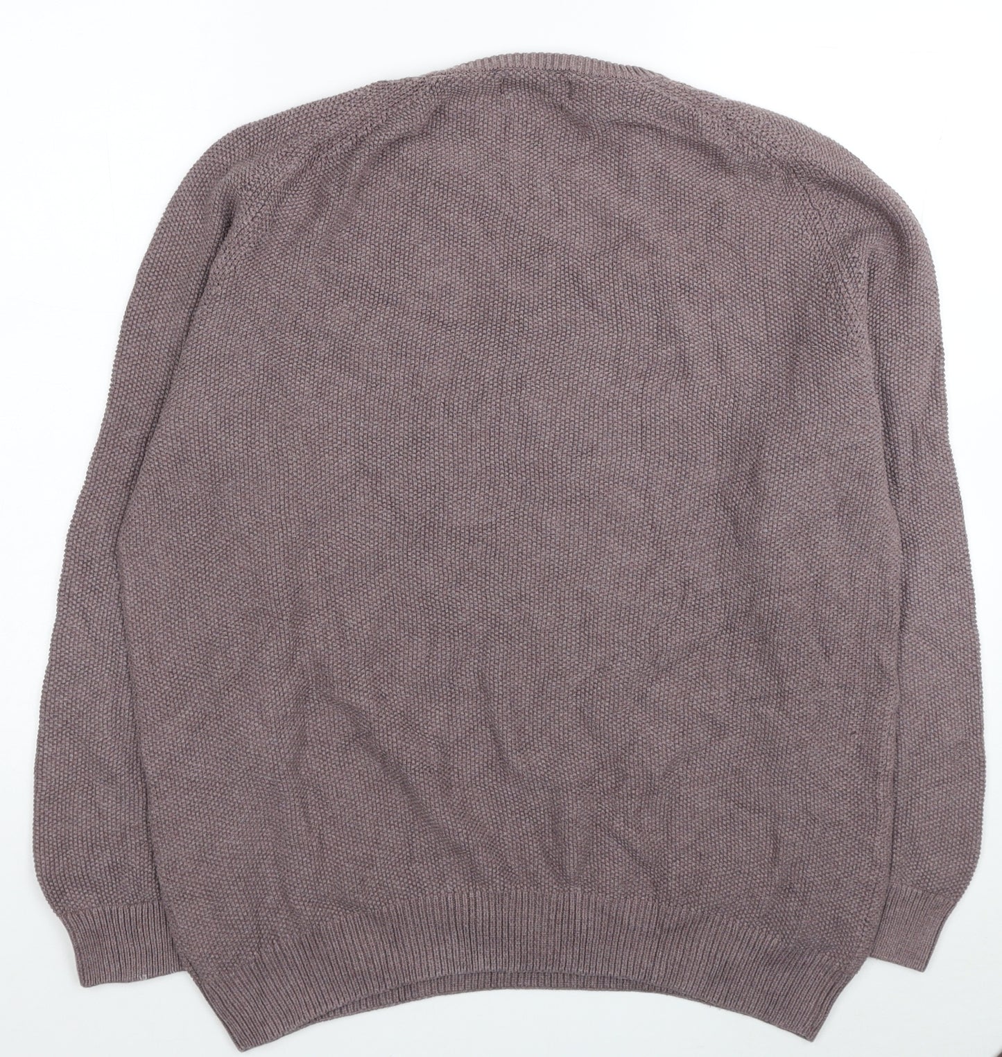 TU Mens Red Round Neck Cotton Pullover Jumper Size XL