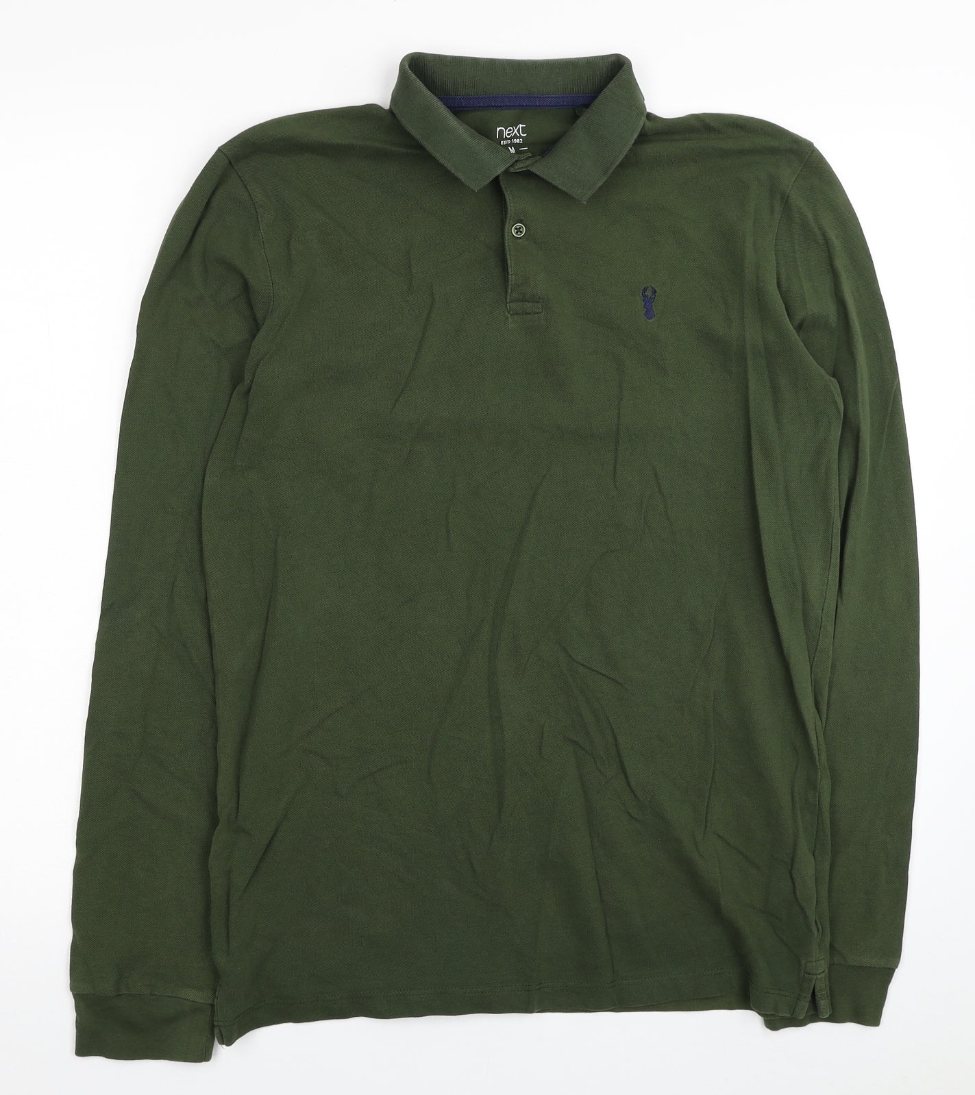 NEXT Womens Green Collared Cotton Pullover Jumper Size M