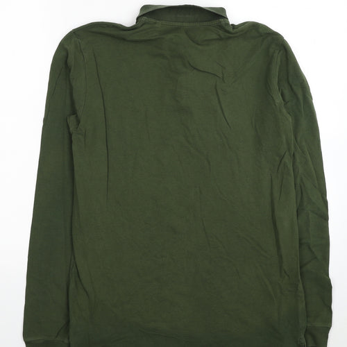 NEXT Womens Green Collared Cotton Pullover Jumper Size M