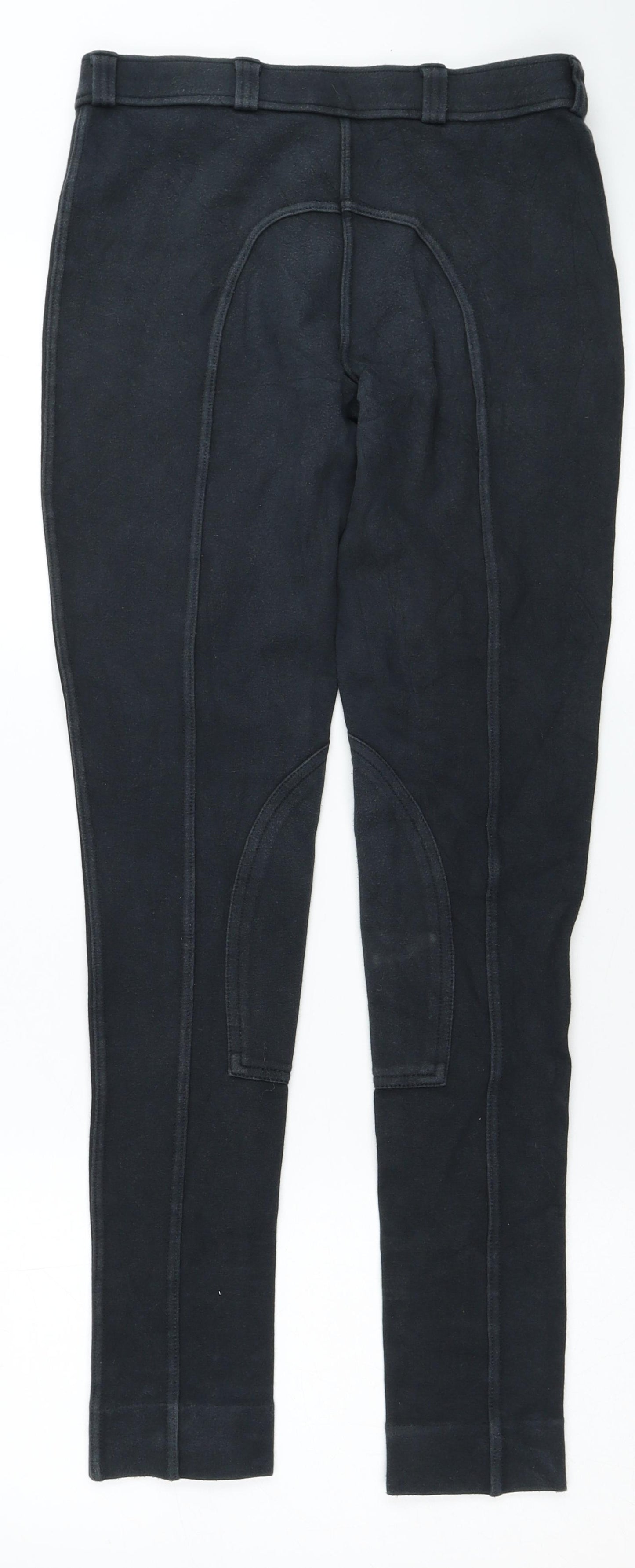 Saxon Womens Black Cotton Capri Leggings Size 12 L30 in