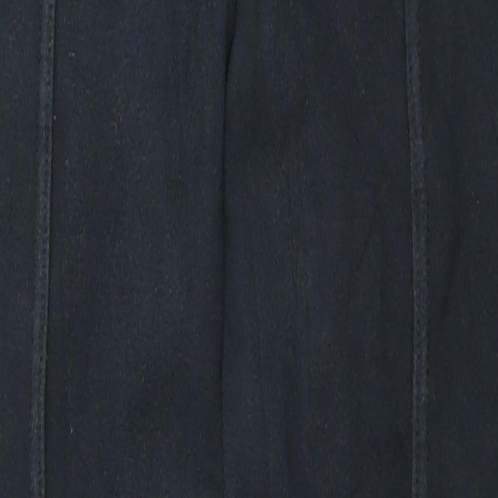 Saxon Womens Black Cotton Capri Leggings Size 12 L30 in