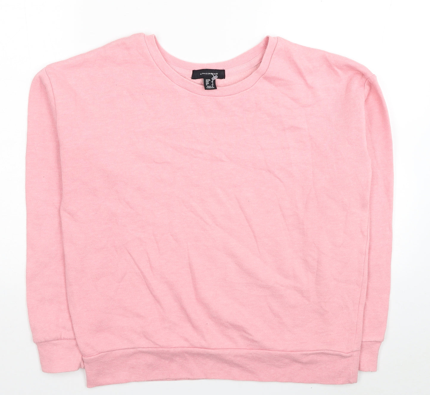 Atmosphere Womens Pink Polyester Pullover Sweatshirt Size 8 Pullover