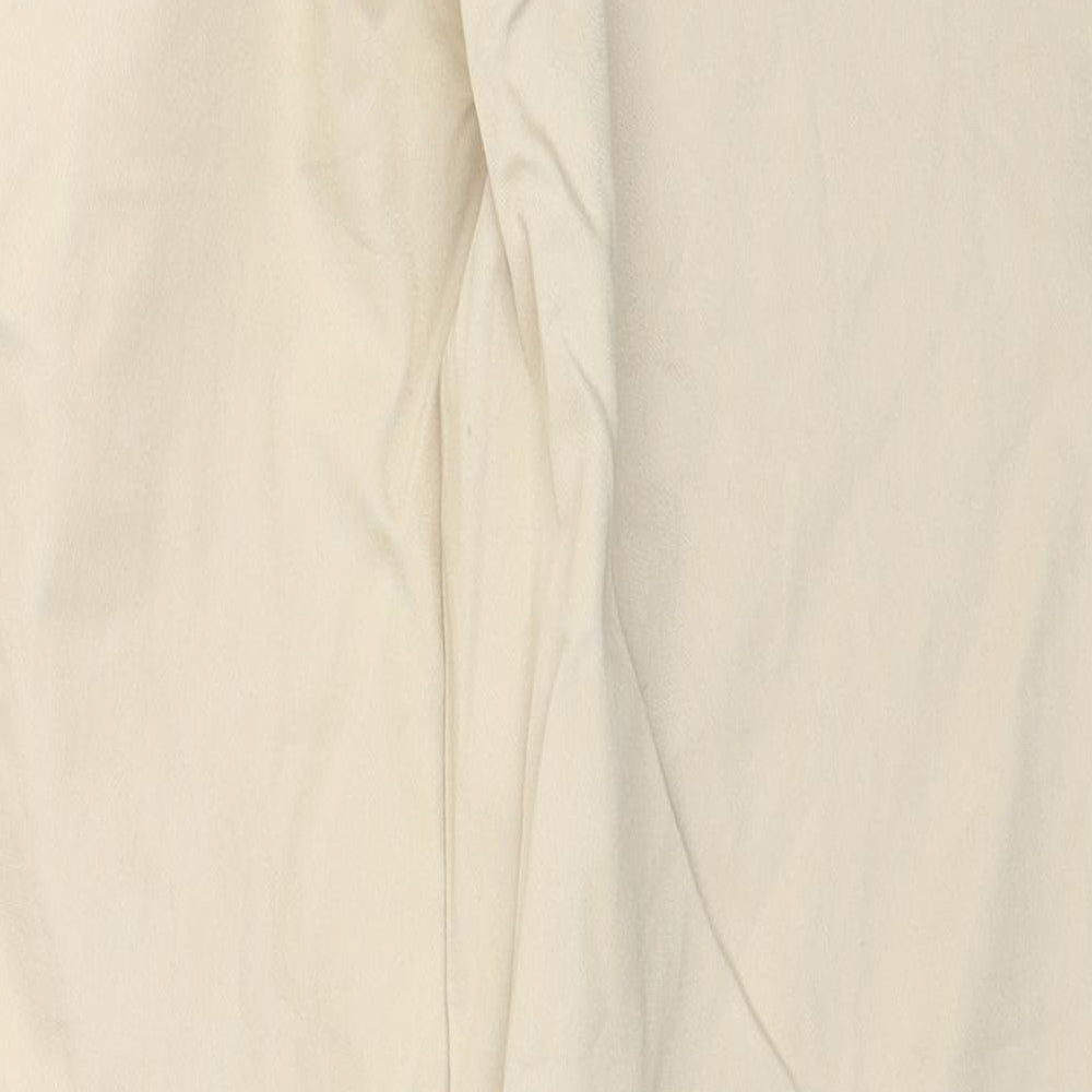 Damart Womens Beige Cotton Cargo Trousers Size 16 L27 in Regular Drawstring