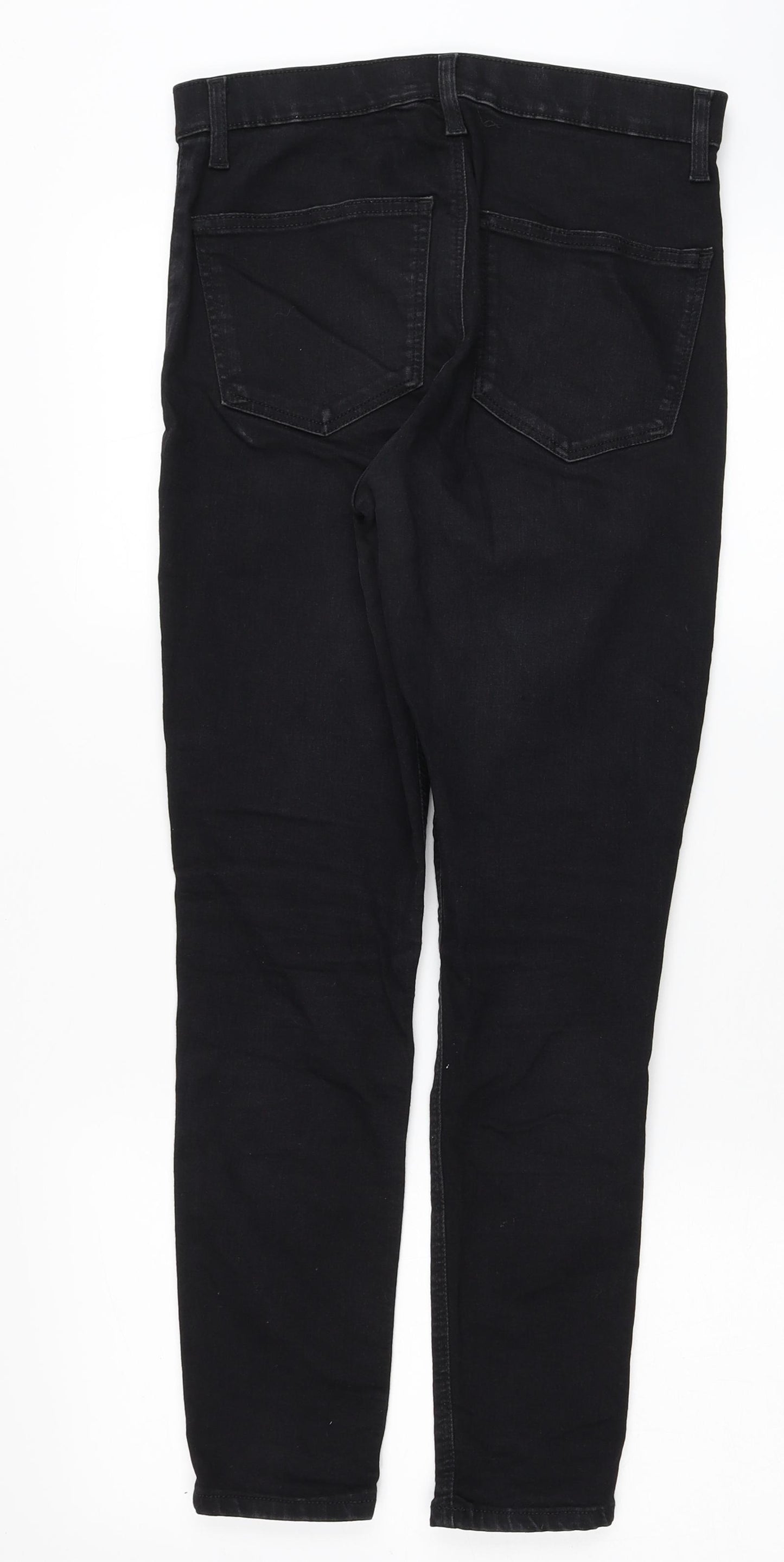 Topshop Womens Black Cotton Skinny Jeans Size 26 in L28 in Regular Zip