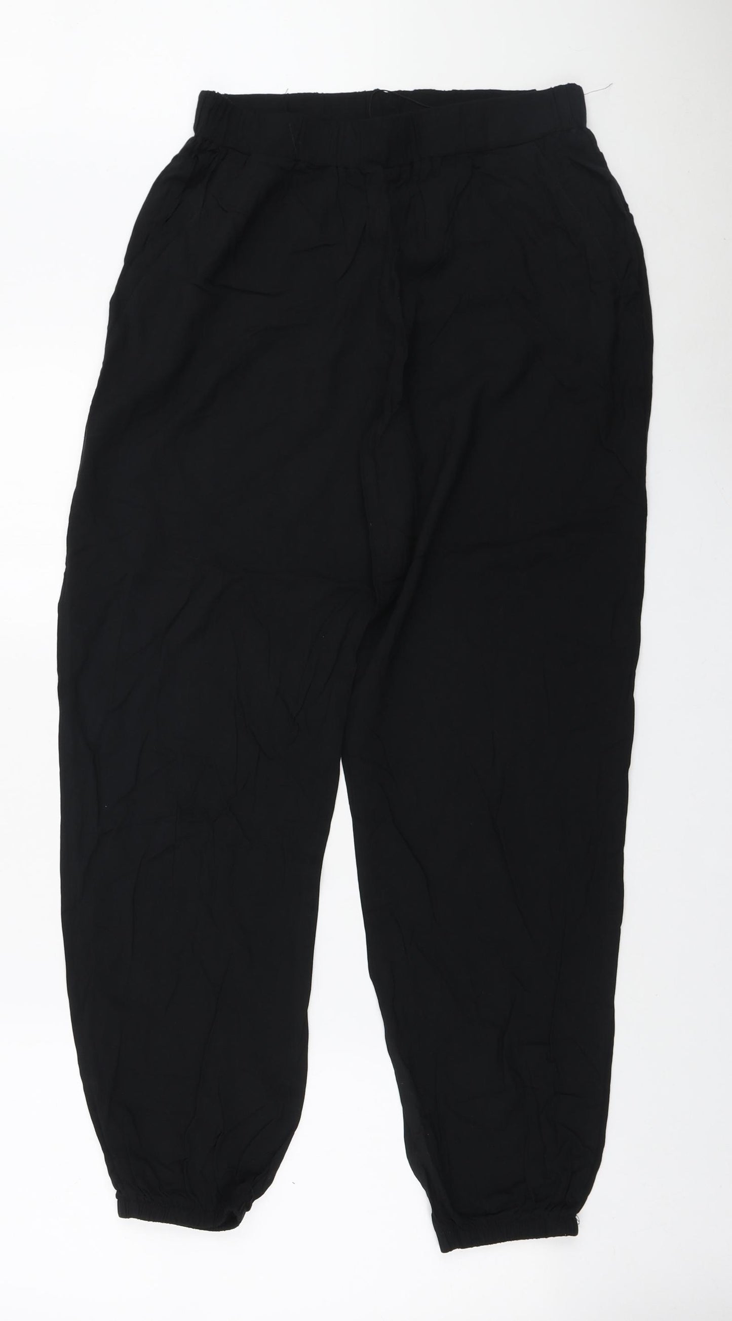 Atmosphere Womens Black Viscose Jogger Trousers Size 12 L29 in Regular
