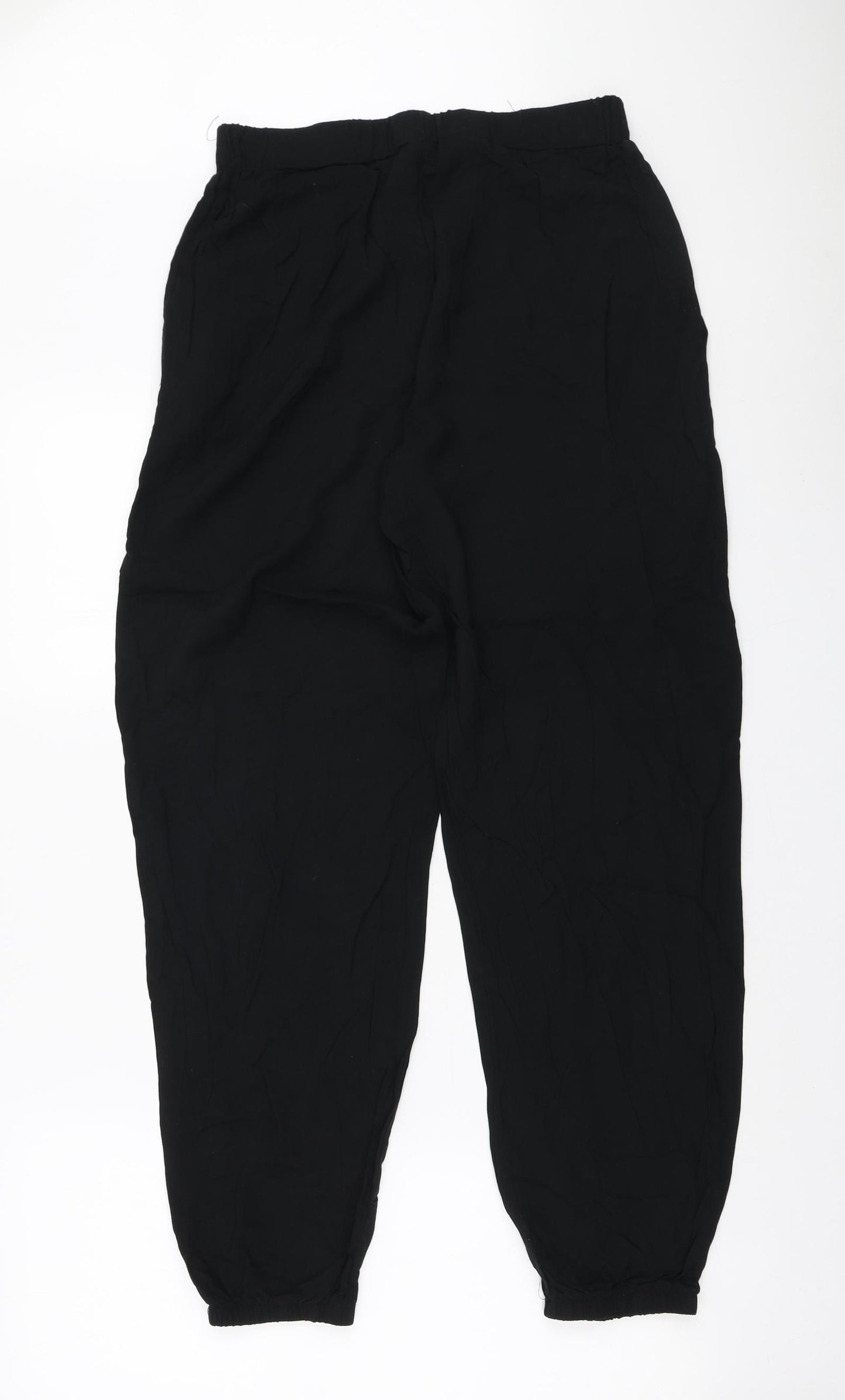 Atmosphere Womens Black Viscose Jogger Trousers Size 12 L29 in Regular
