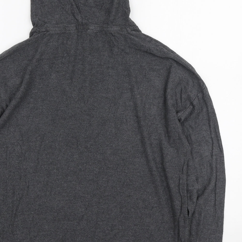 Marks and Spencer Womens Grey Viscose Pullover Hoodie Size 10 Pullover - Lounge Hoodie