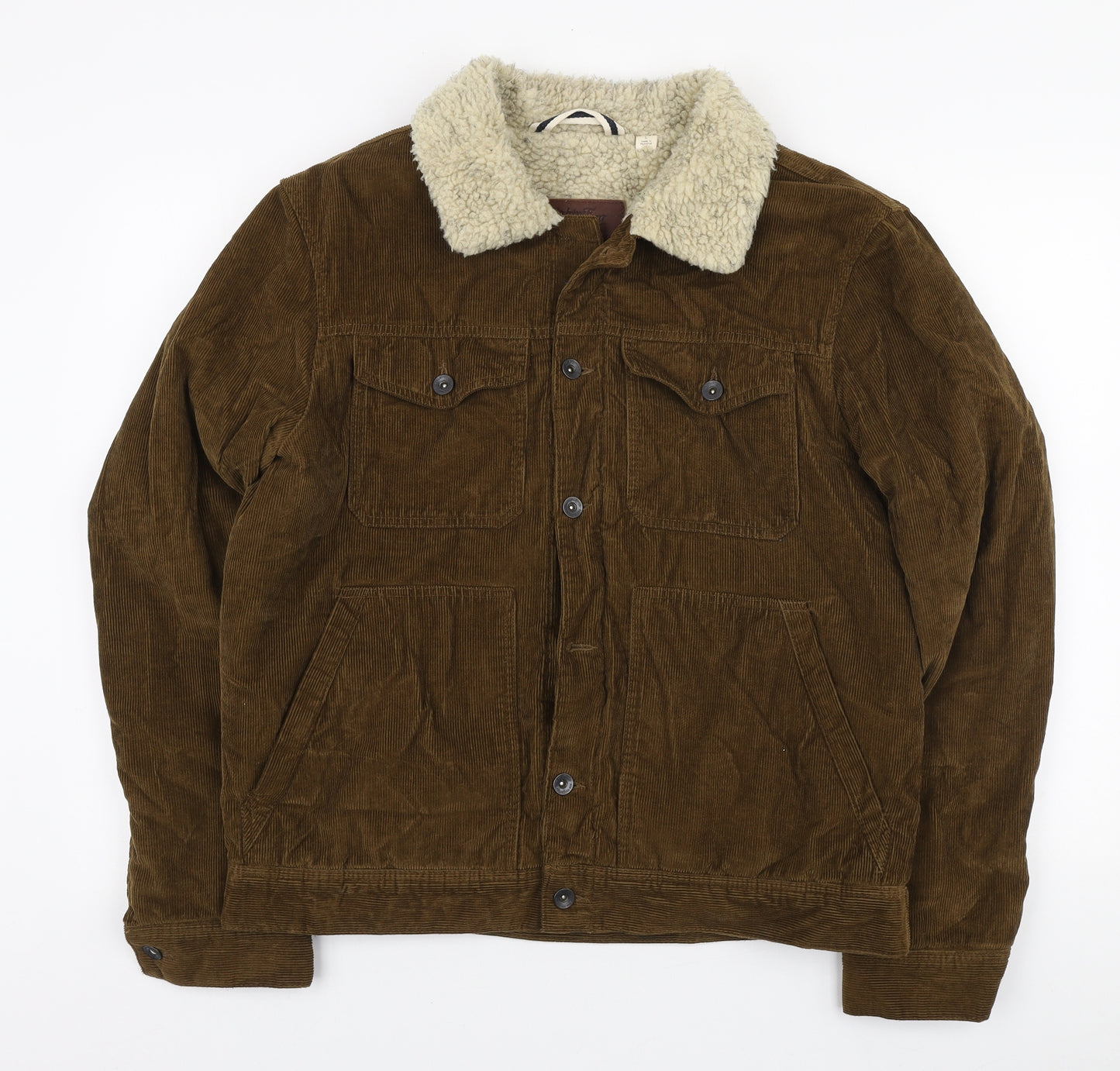 Marks and Spencer Mens Brown Jacket Size L Button