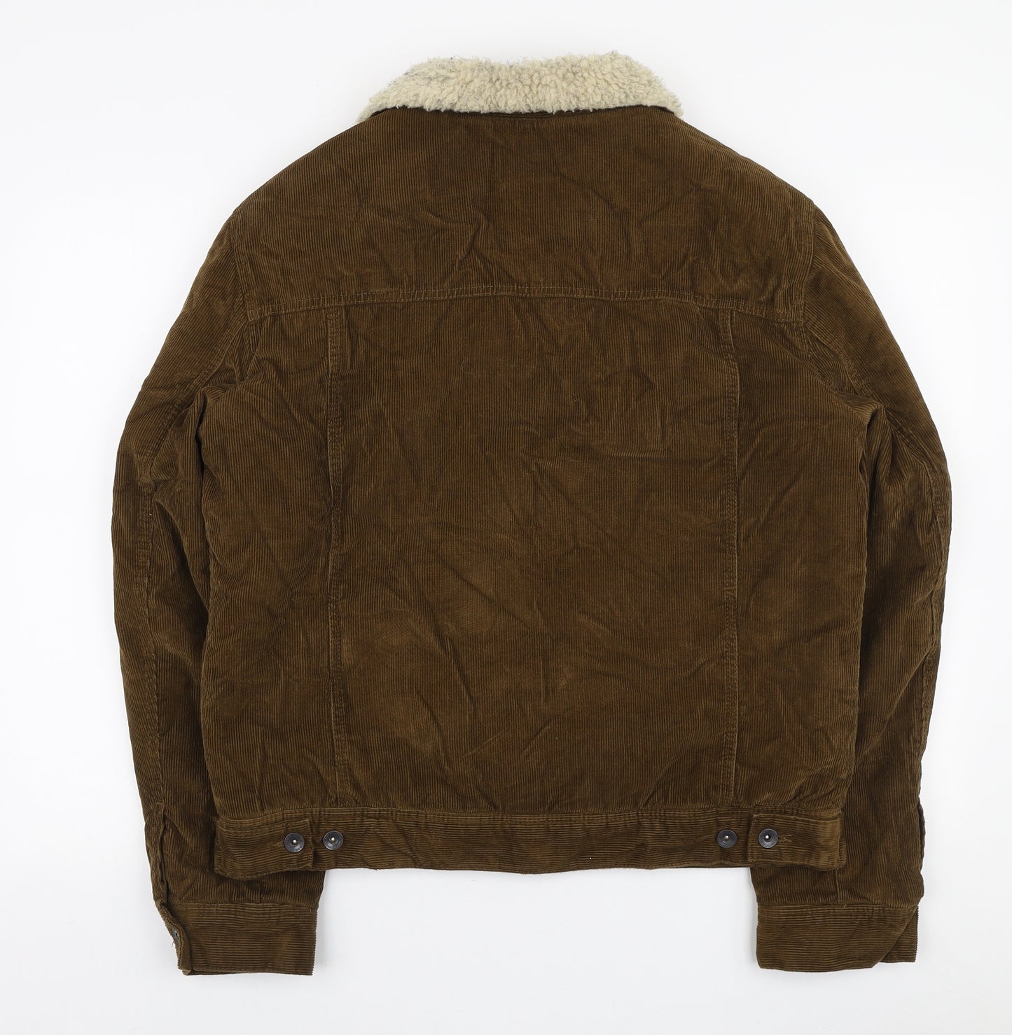 Marks and Spencer Mens Brown Jacket Size L Button