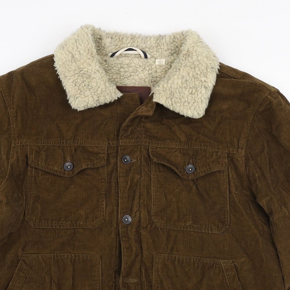 Marks and Spencer Mens Brown Jacket Size L Button