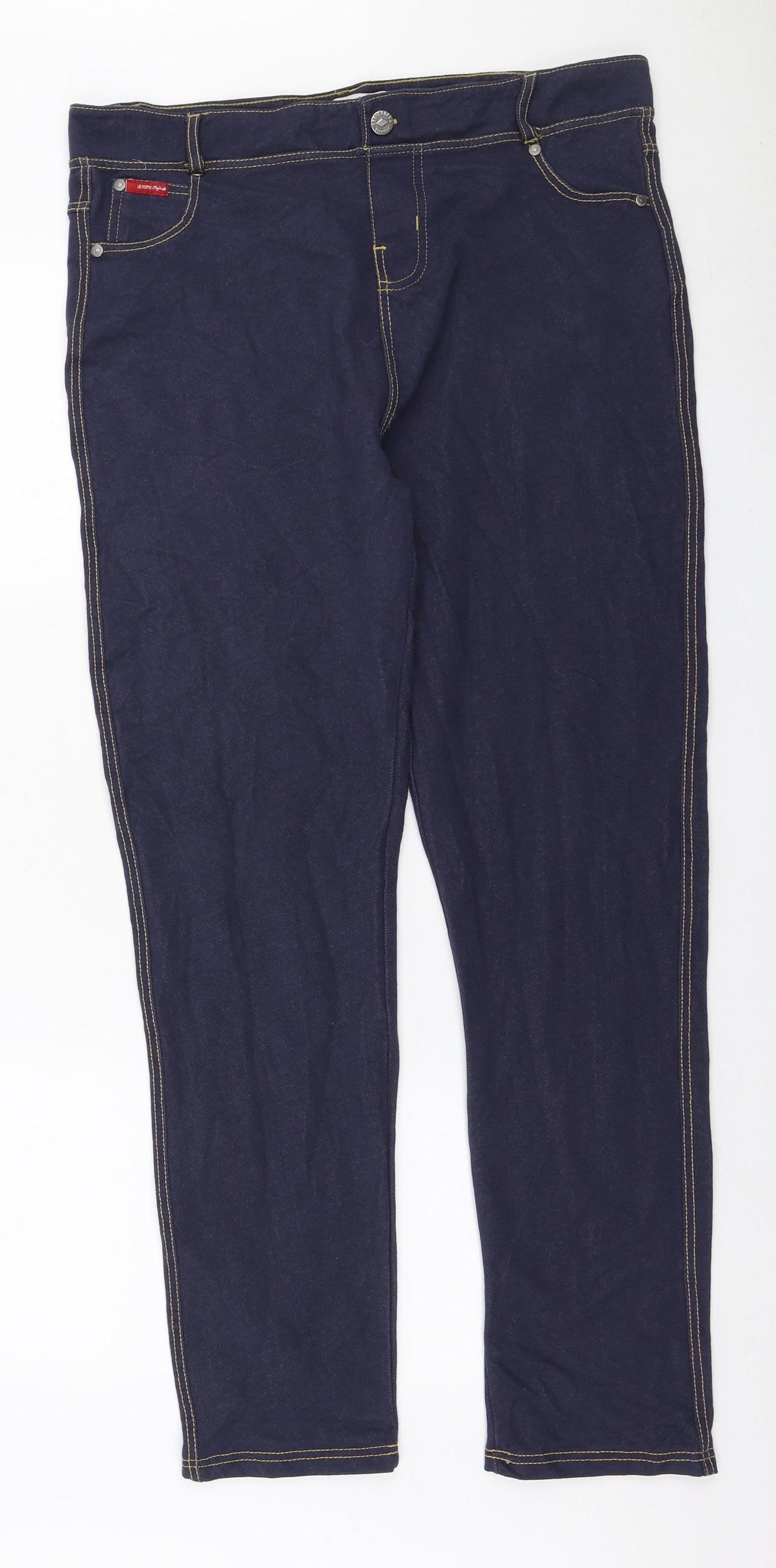 Lee Cooper Womens Blue Polyester Jegging Jeans Size 18 L31 in Regular Button