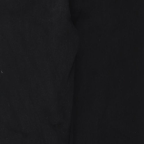 Lands' End Womens Black Polyester Straight Jeans Size 8 L30 in Regular Zip