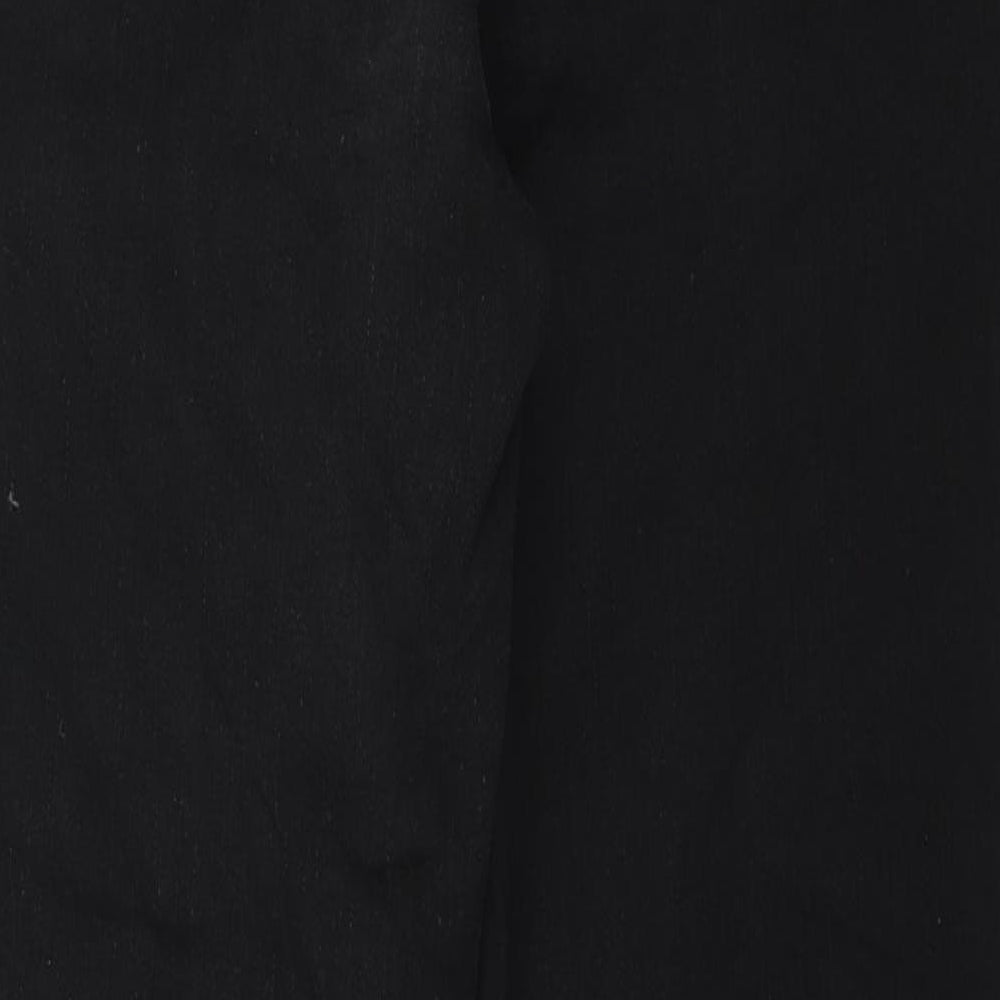 Lands' End Womens Black Polyester Straight Jeans Size 8 L30 in Regular Zip