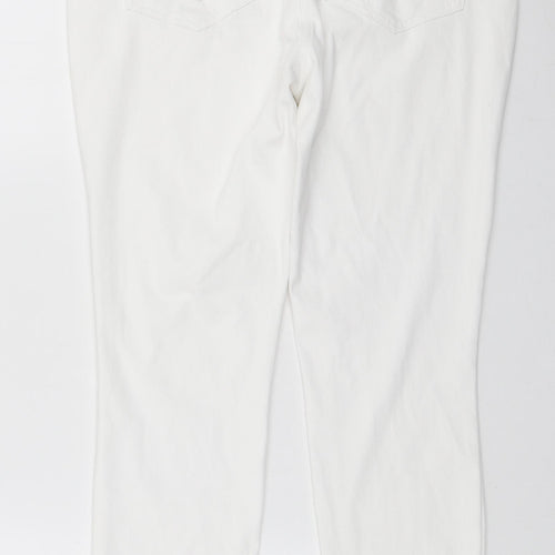 NEXT Womens White Cotton Jegging Jeans Size 10 L25 in Regular - Cropped