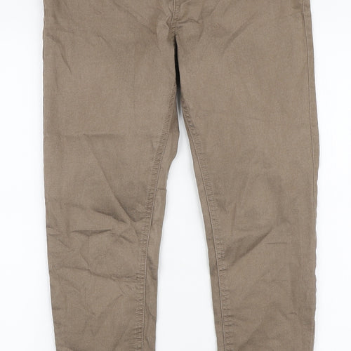 Marks and Spencer Womens Brown Cotton Jegging Jeans Size 12 L26 in Regular