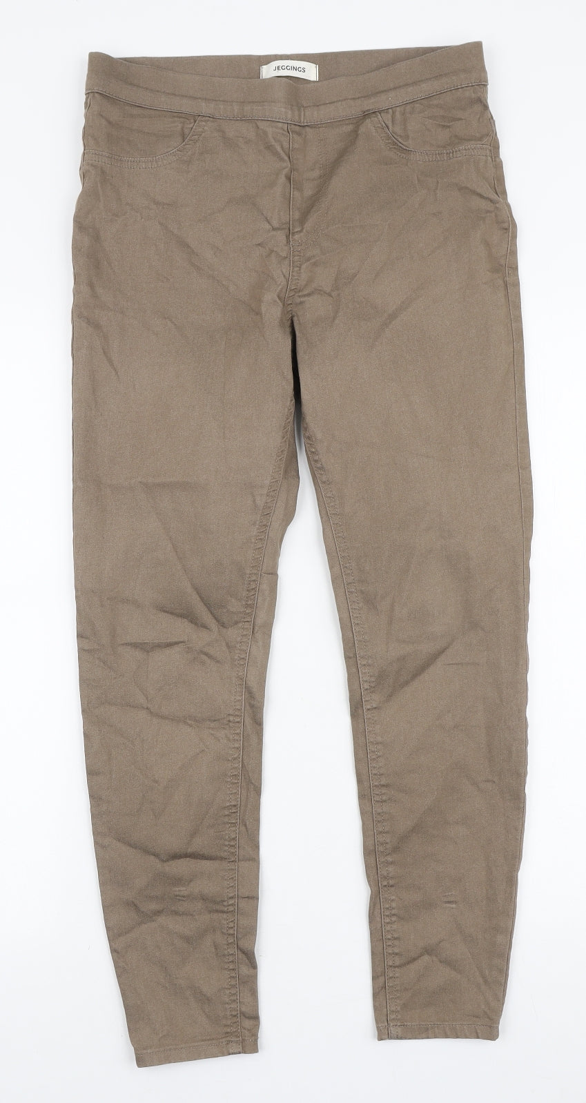 Marks and Spencer Womens Brown Cotton Jegging Jeans Size 12 L26 in Regular