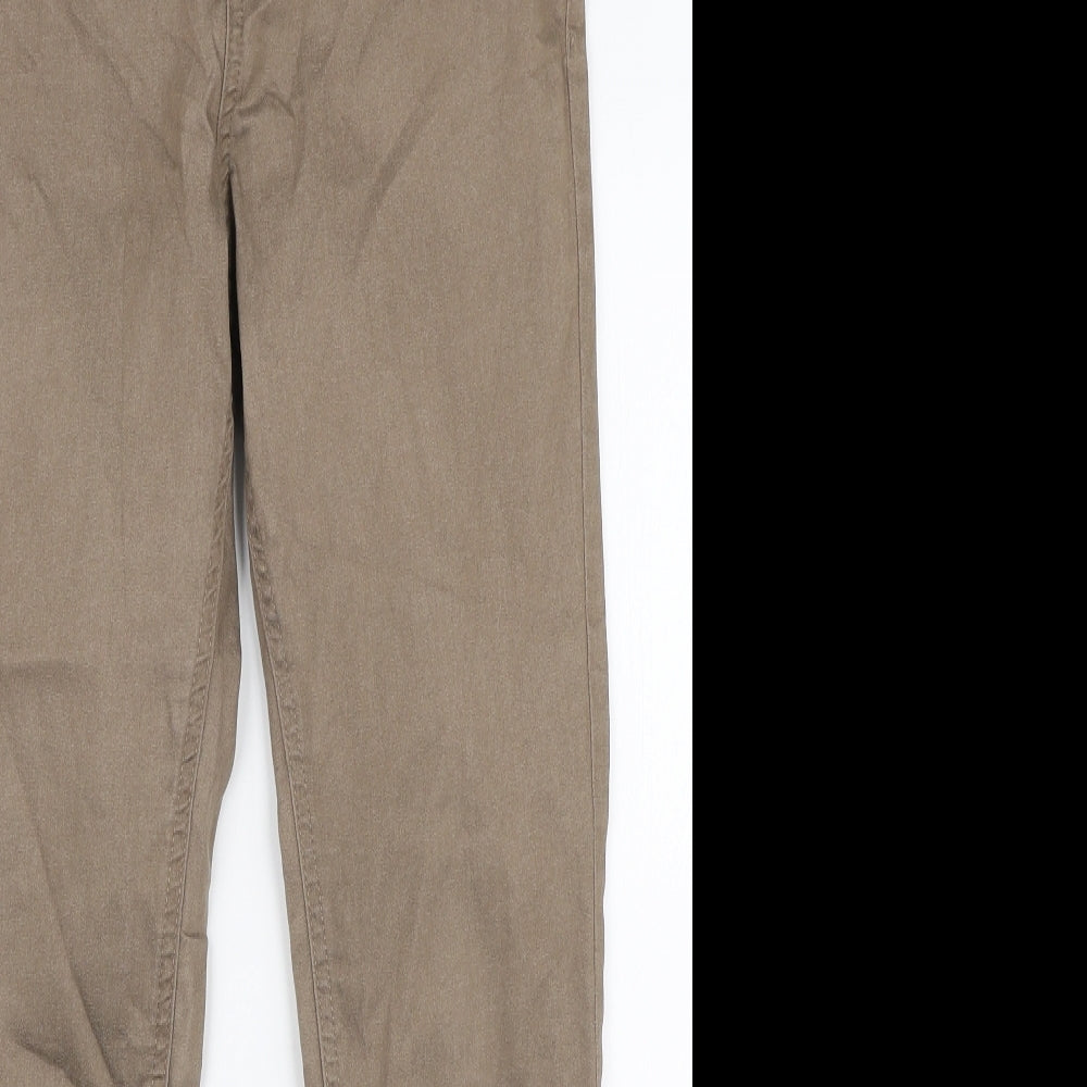 Marks and Spencer Womens Brown Cotton Jegging Jeans Size 12 L26 in Regular
