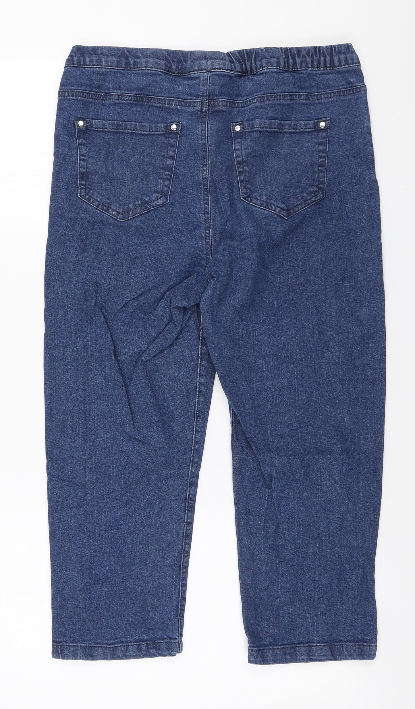 Intuition Womens Blue Cotton Cropped Jeans Size 14 L21 in Regular