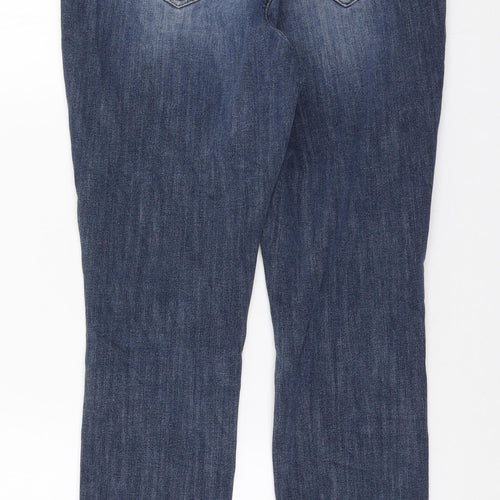 Zero Womens Blue Cotton Skinny Jeans Size 14 L32 in Regular Zip