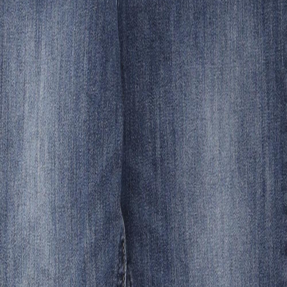 Zero Womens Blue Cotton Skinny Jeans Size 14 L32 in Regular Zip