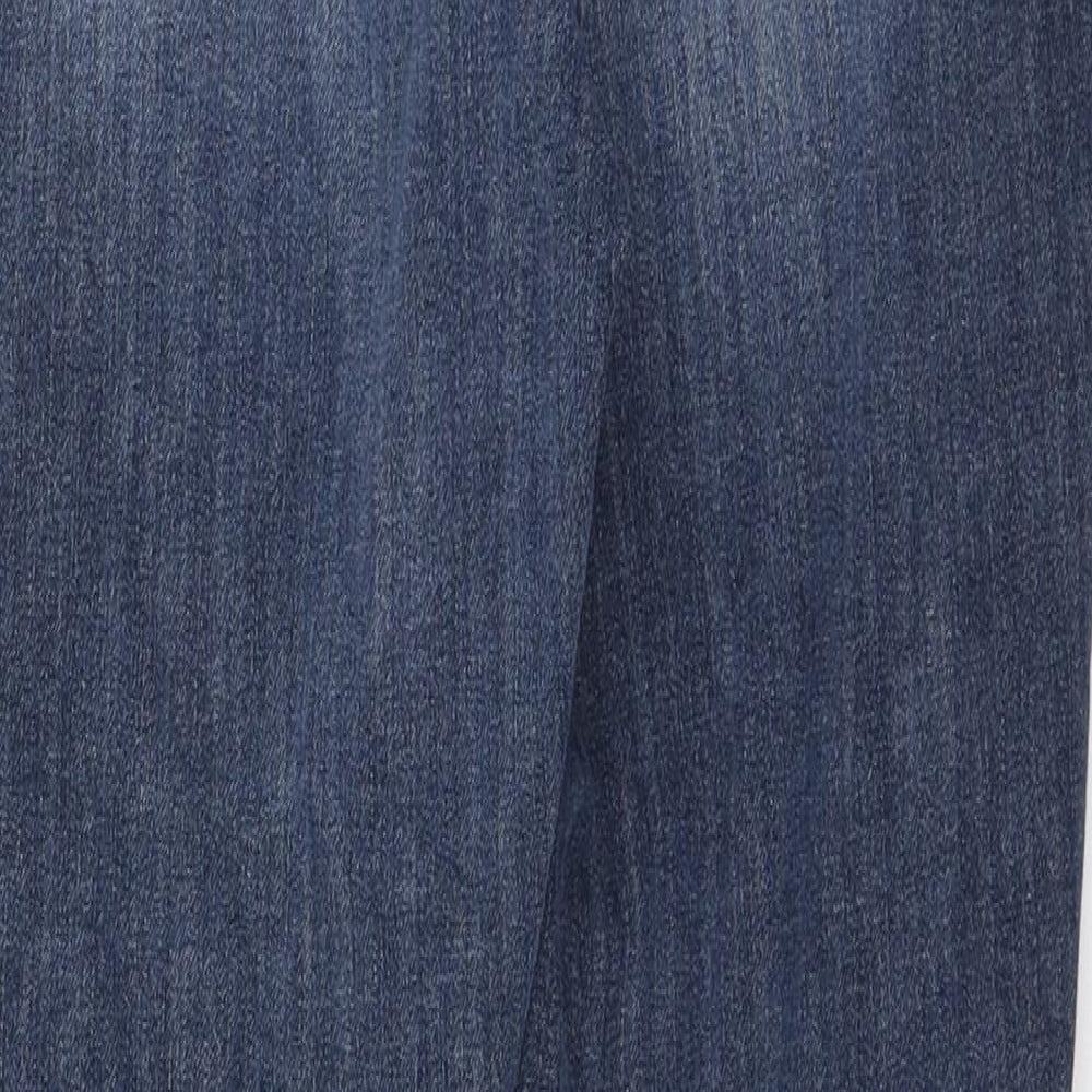 Zero Womens Blue Cotton Skinny Jeans Size 14 L32 in Regular Zip