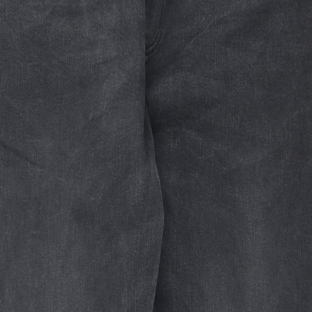 NEXT Mens Black Cotton Skinny Jeans Size 36 in L28 in Regular Zip