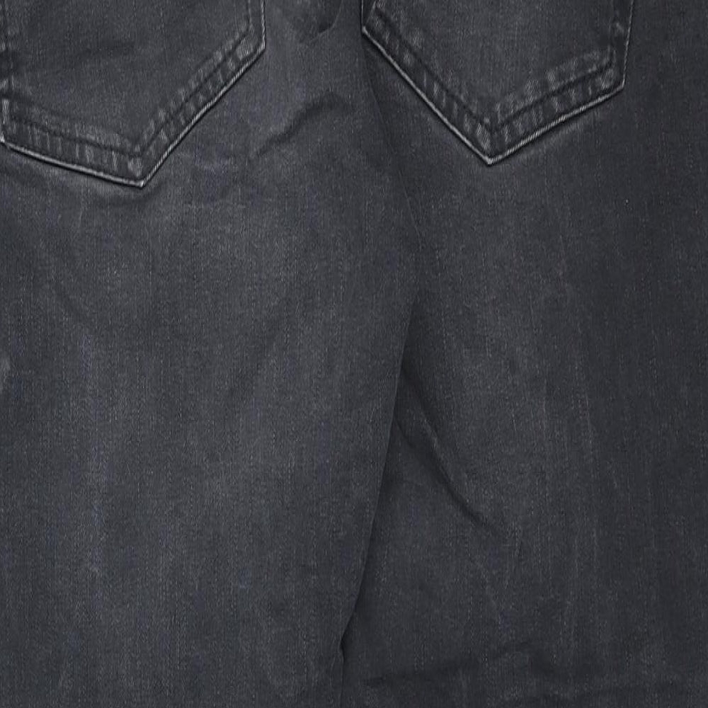 NEXT Mens Black Cotton Skinny Jeans Size 36 in L28 in Regular Zip