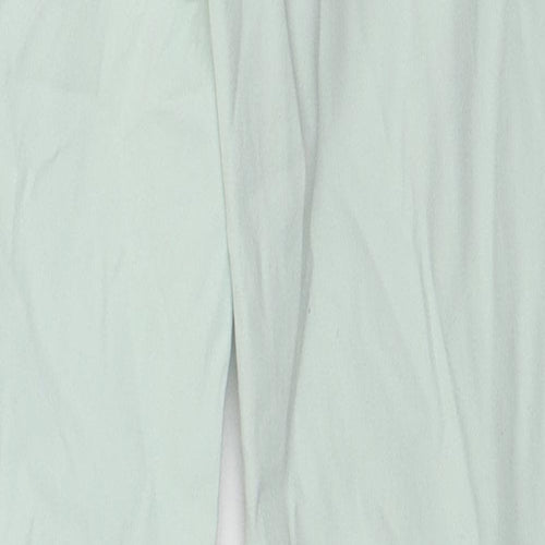 H&M Womens Green Cotton Skinny Jeans Size 8 L31 in Regular Zip