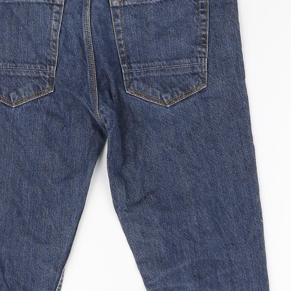 Topman Mens Blue Cotton Bermuda Shorts Size 30 in L15 in Regular Zip