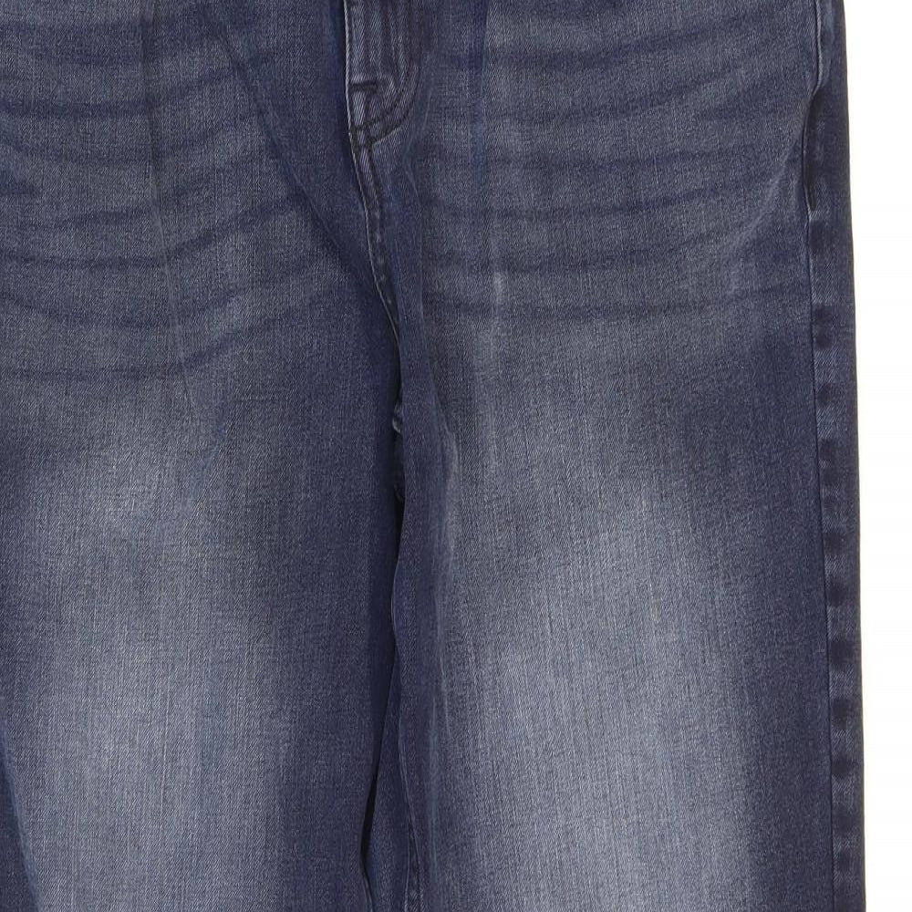 TU Mens Blue Cotton Straight Jeans Size 36 in L29 in Regular Zip