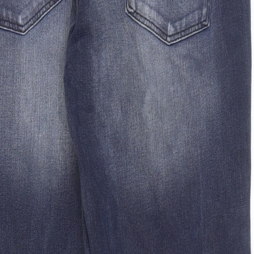 TU Mens Blue Cotton Straight Jeans Size 36 in L29 in Regular Zip