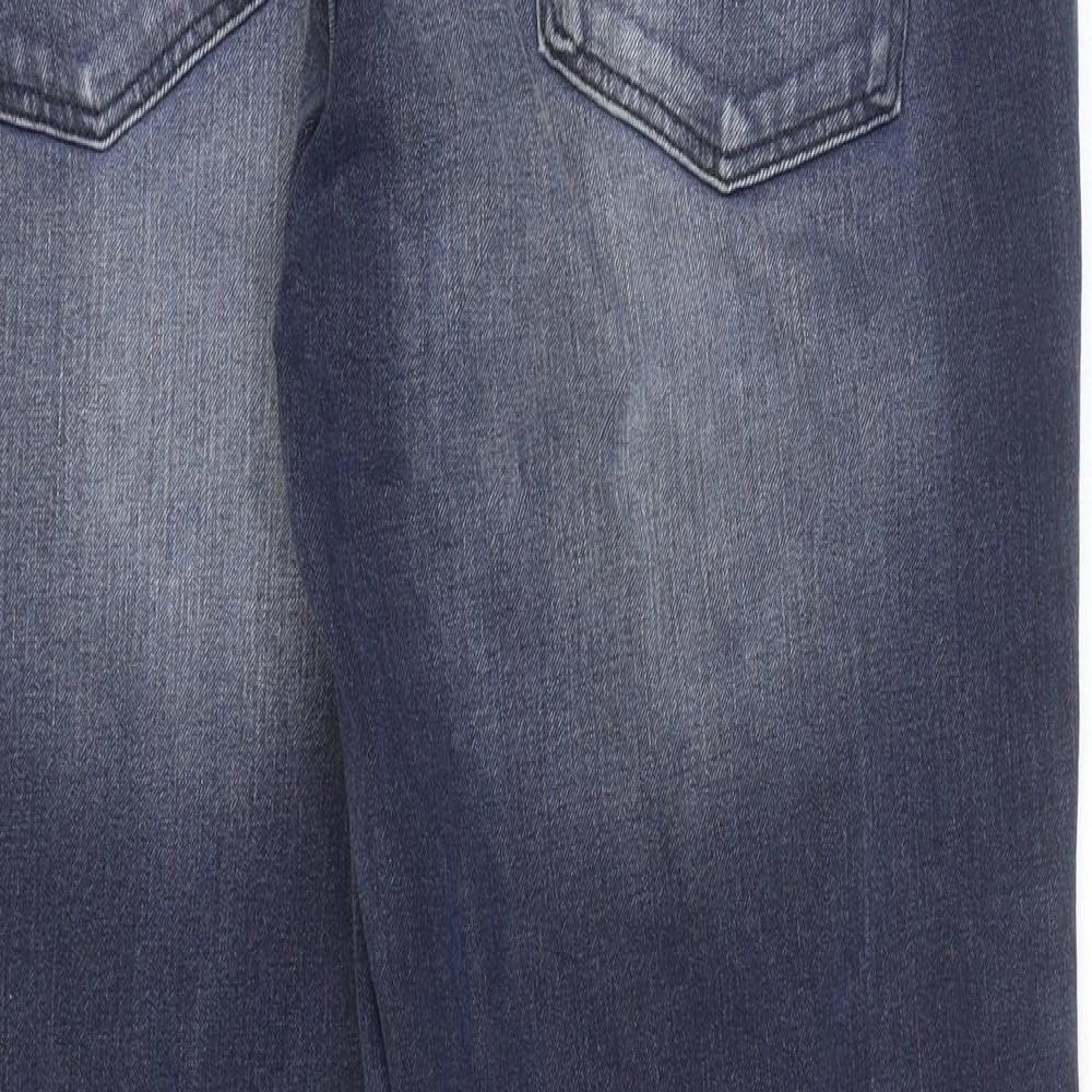 TU Mens Blue Cotton Straight Jeans Size 36 in L29 in Regular Zip