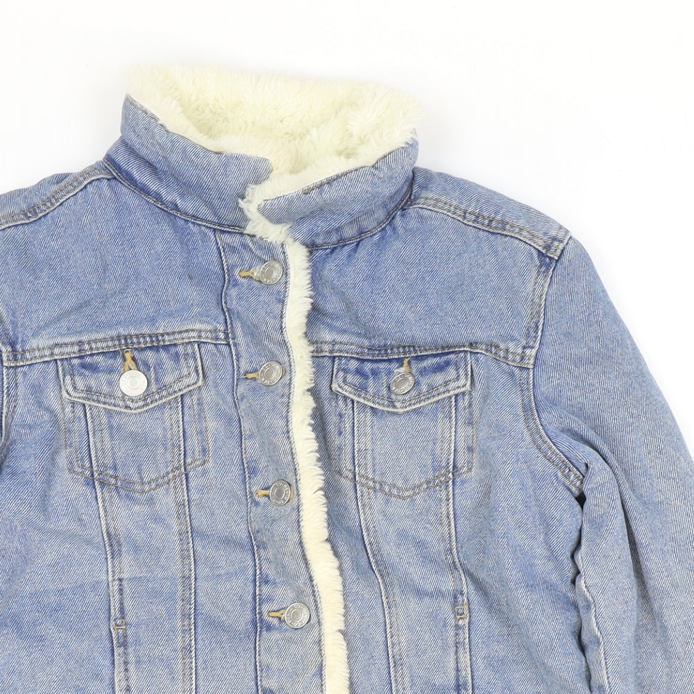 Primark Boys Blue Jacket Size 9-10 Years Button