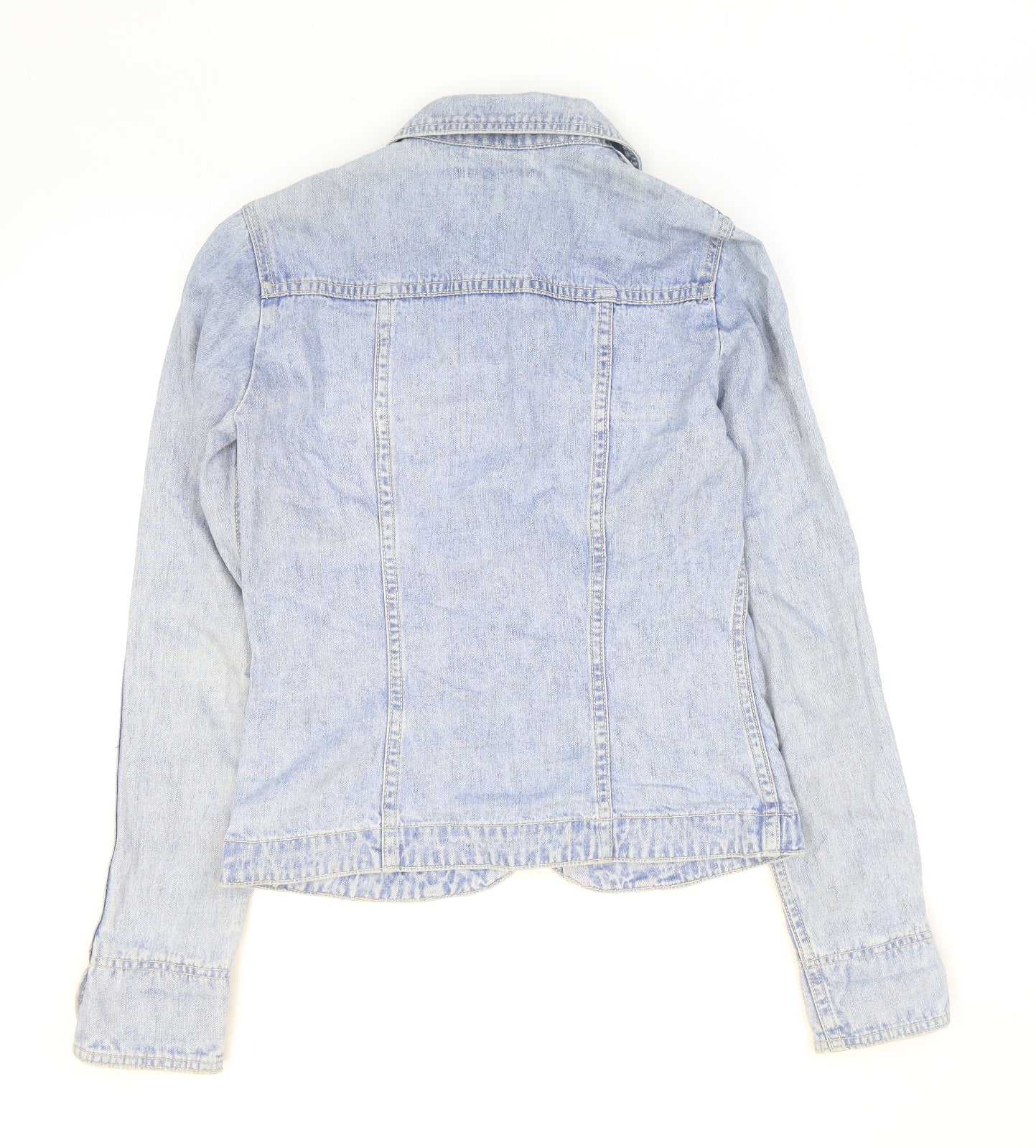 M&Co Womens Blue Jacket Size 10 Button
