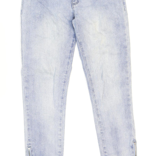 Ashley Mason Womens Blue Cotton Skinny Jeans Size 4 L26 in Regular Zip
