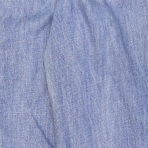 Lands' End Womens Blue Cotton Tapered Jeans Size 8 L30 in Regular Zip