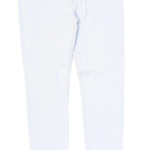 H&M Girls Blue Cotton Jegging Jeans Size 11-12 Years Regular Button