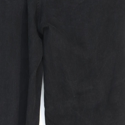 ELLE Womens Black Cotton Straight Jeans Size 22 L27 in Regular Zip
