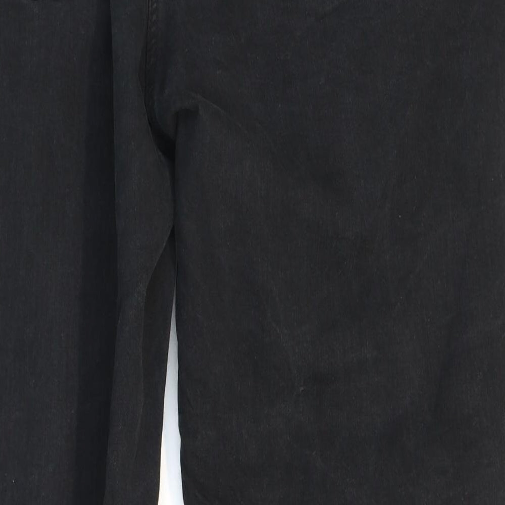 ELLE Womens Black Cotton Straight Jeans Size 22 L27 in Regular Zip