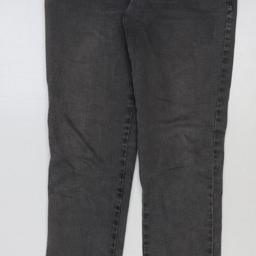 Zara Womens Grey Cotton Skinny Jeans Size 8 L30 in Regular Button