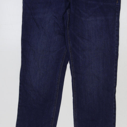 NEXT Mens Blue Cotton Straight Jeans Size 30 in L28 in Regular Button