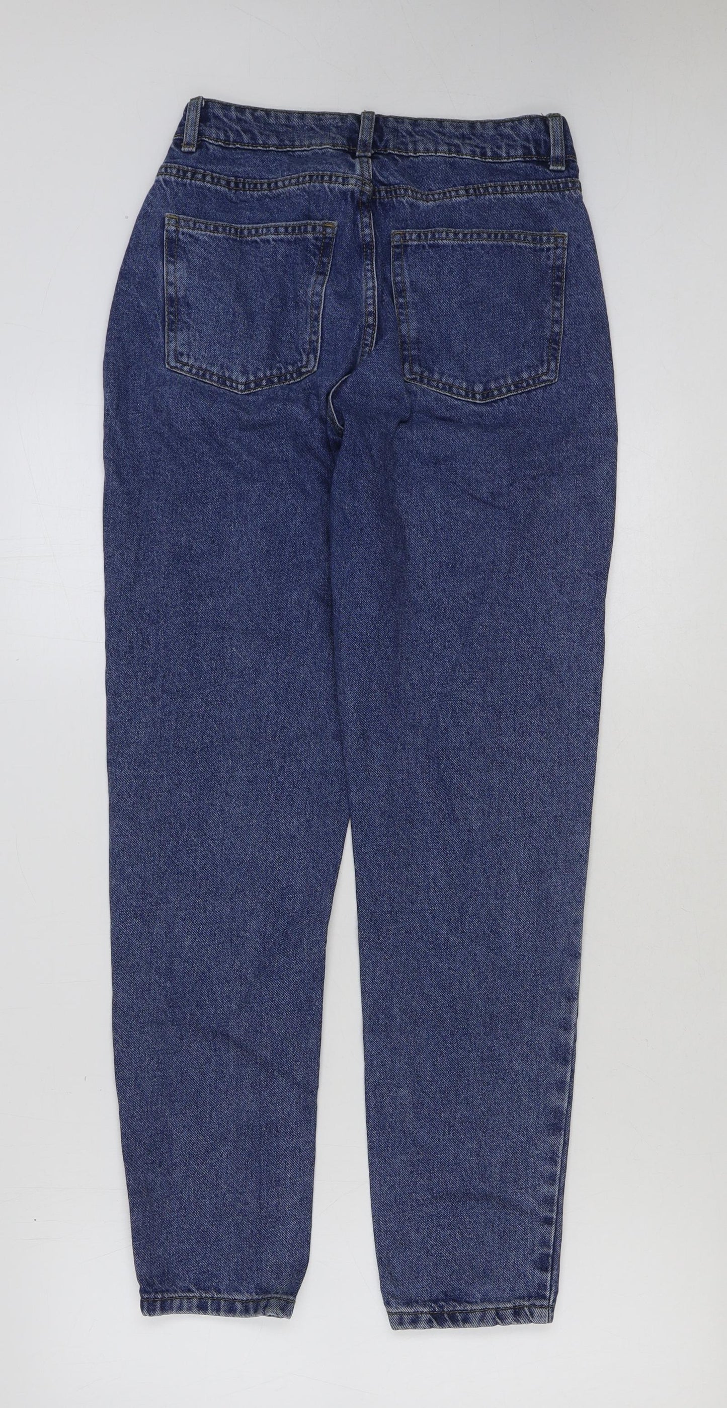 Denim & Co. Womens Blue Cotton Mom Jeans Size 6 L29 in Regular Button
