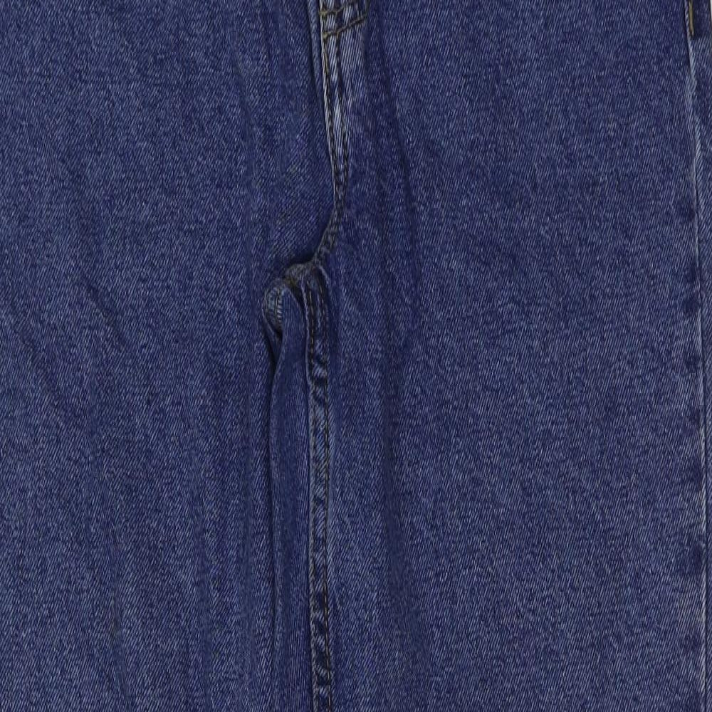 Denim & Co. Womens Blue Cotton Mom Jeans Size 6 L29 in Regular Button