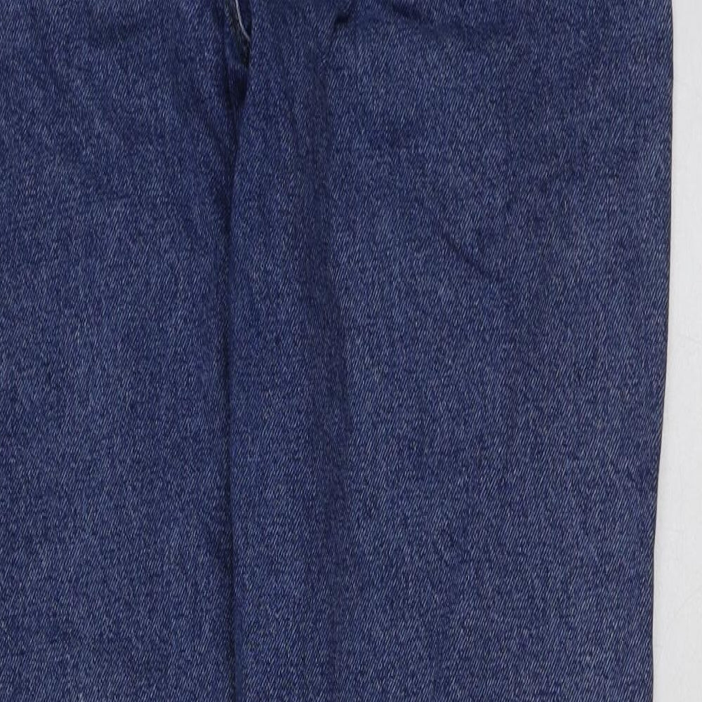Denim & Co. Womens Blue Cotton Mom Jeans Size 6 L29 in Regular Button