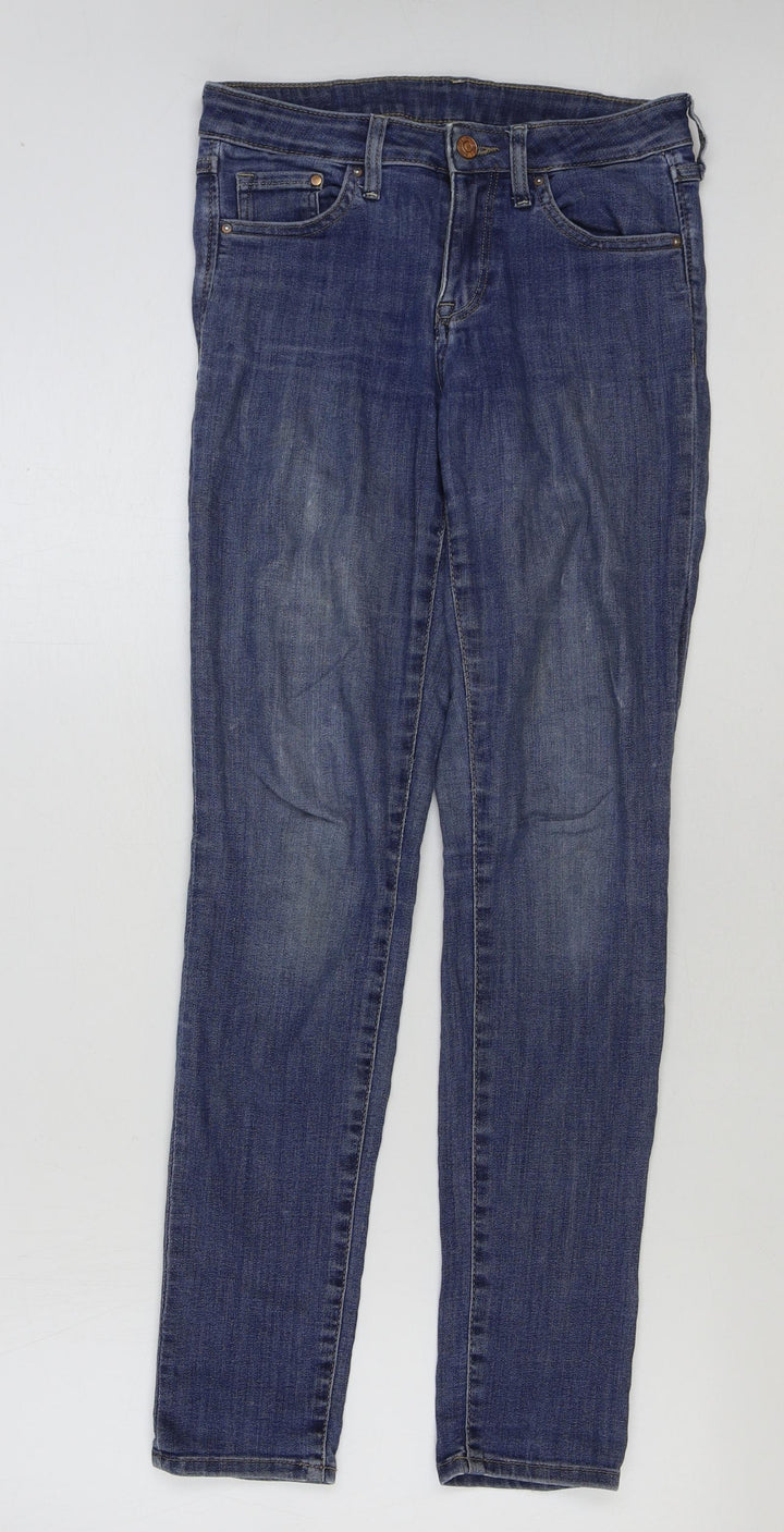 H&M Womens Blue Cotton Skinny Jeans Size 26 in L31 in Regular Button