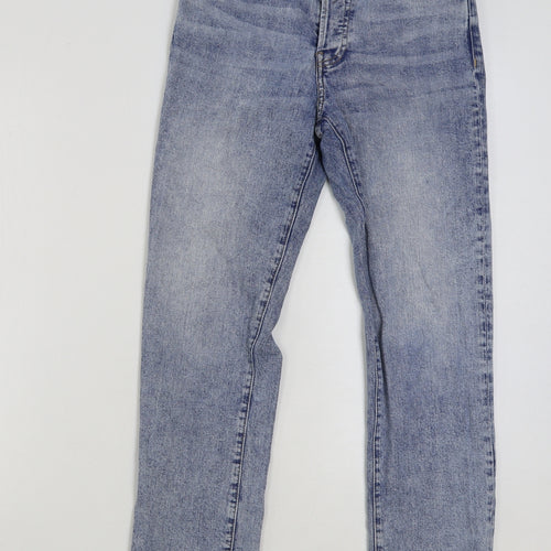 MNG denim Womens Blue Cotton Mom Jeans Size 8 L27 in Regular Button