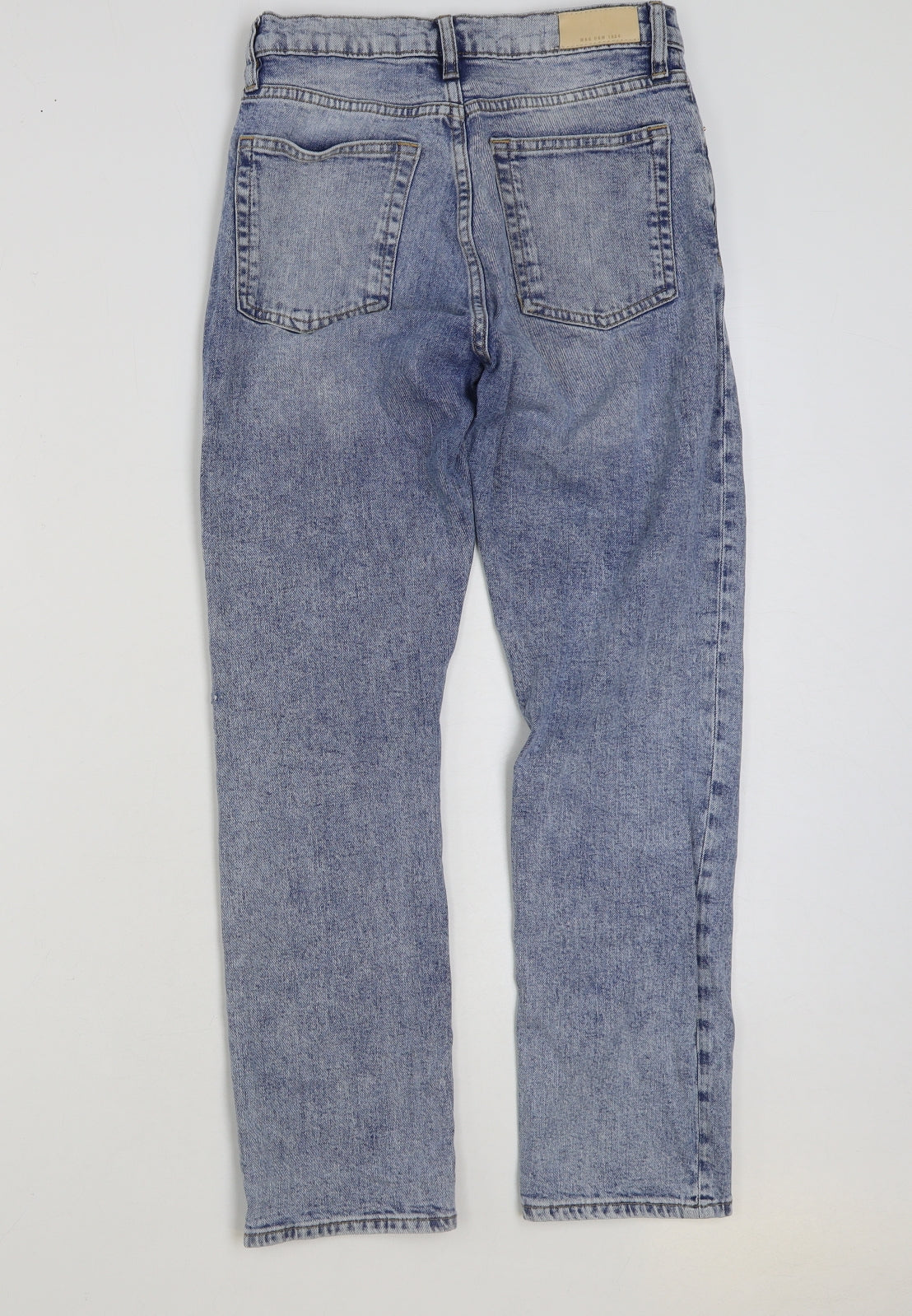 MNG denim Womens Blue Cotton Mom Jeans Size 8 L27 in Regular Button