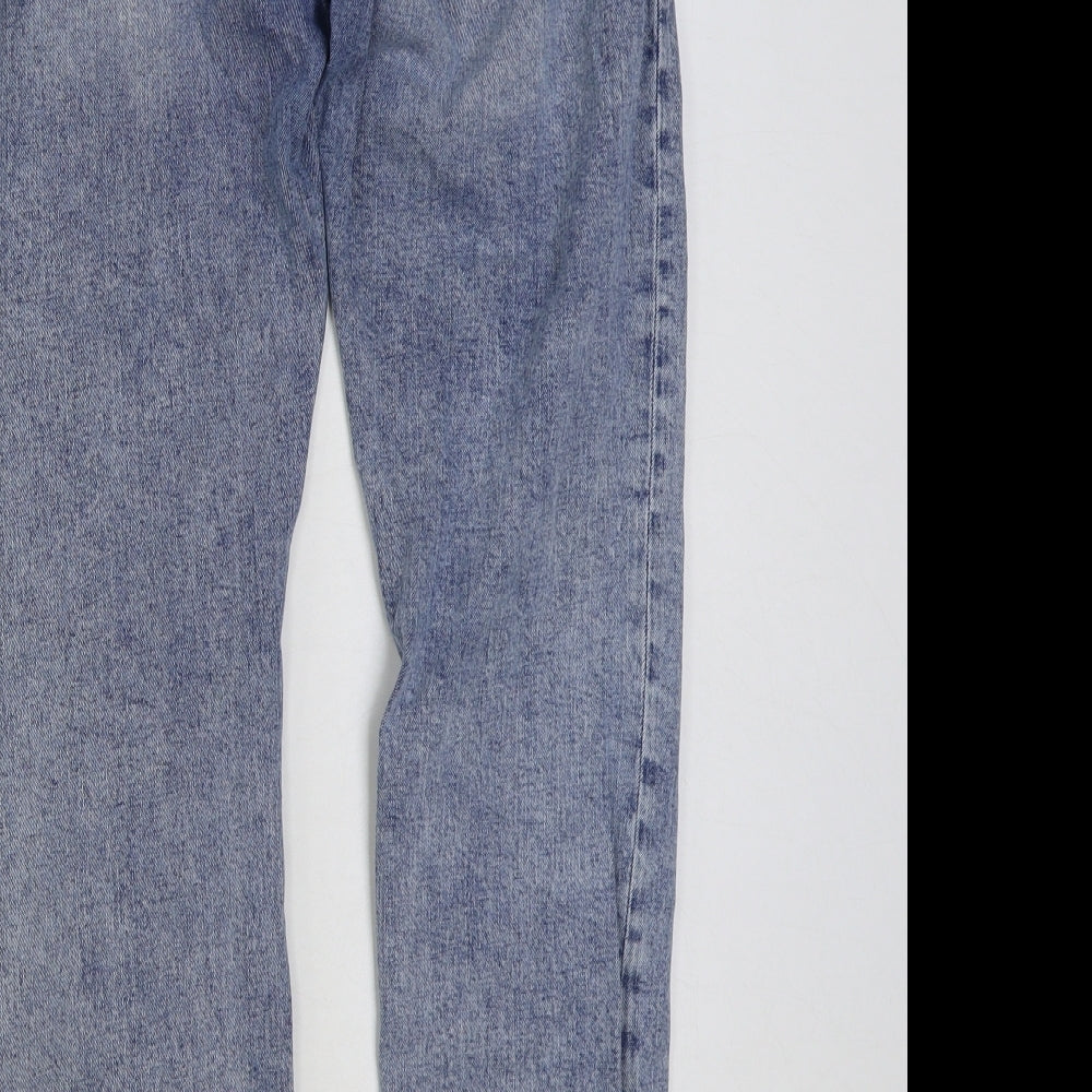 MNG denim Womens Blue Cotton Mom Jeans Size 8 L27 in Regular Button